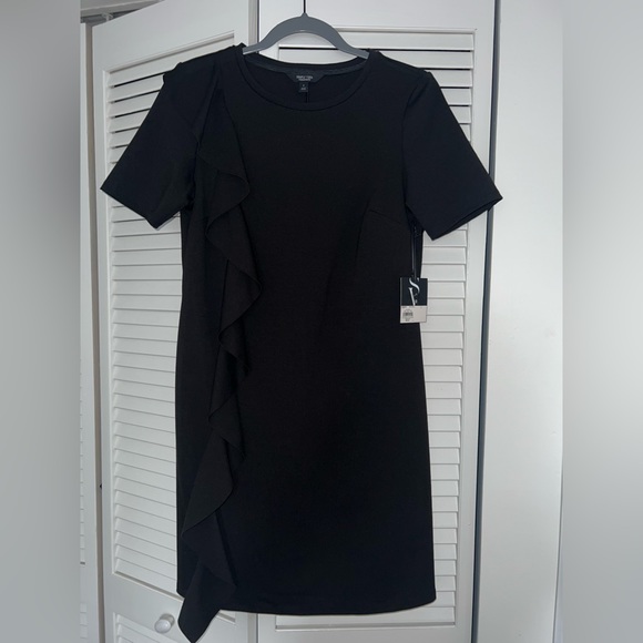 Vera Wang black short sleeve dress - Picture 1 of 3